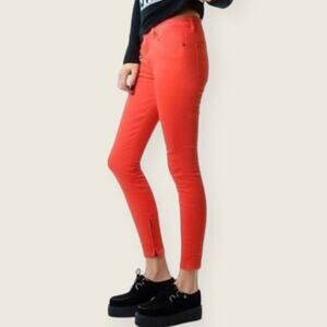 NWT | KSUBI | Spray On Ankle Skinny Jeans | Pop Orange | Size 26